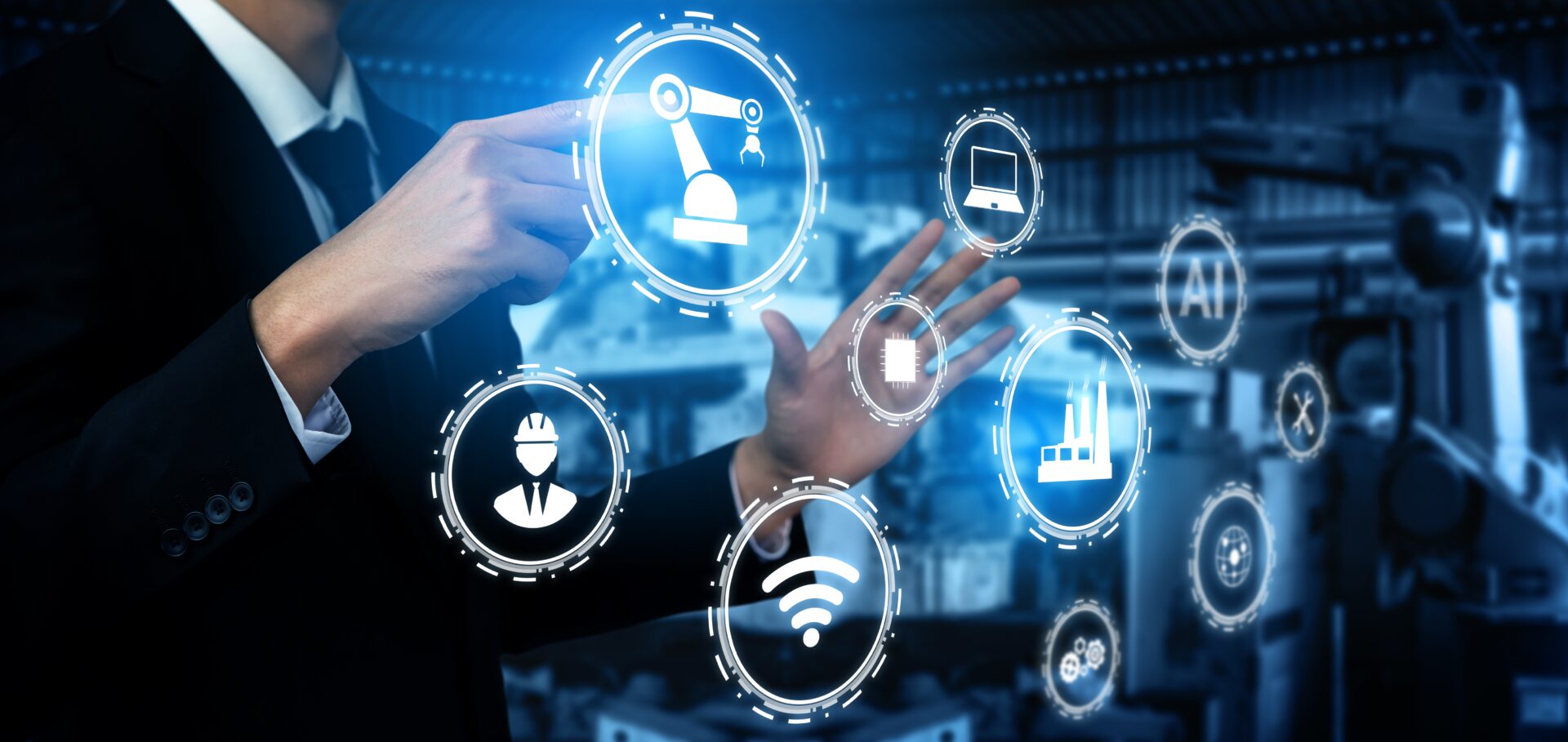 Industry 4.0 technology concept - Smart factory for fourth industrial revolution