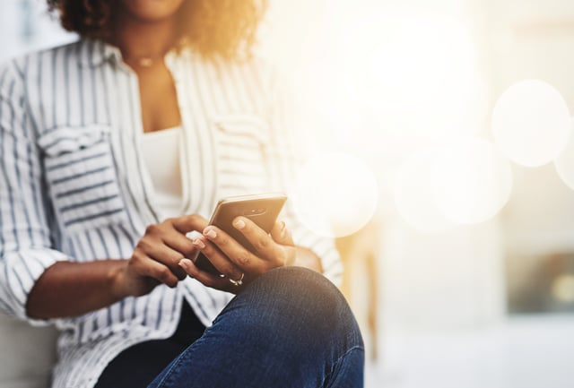 woman on phone